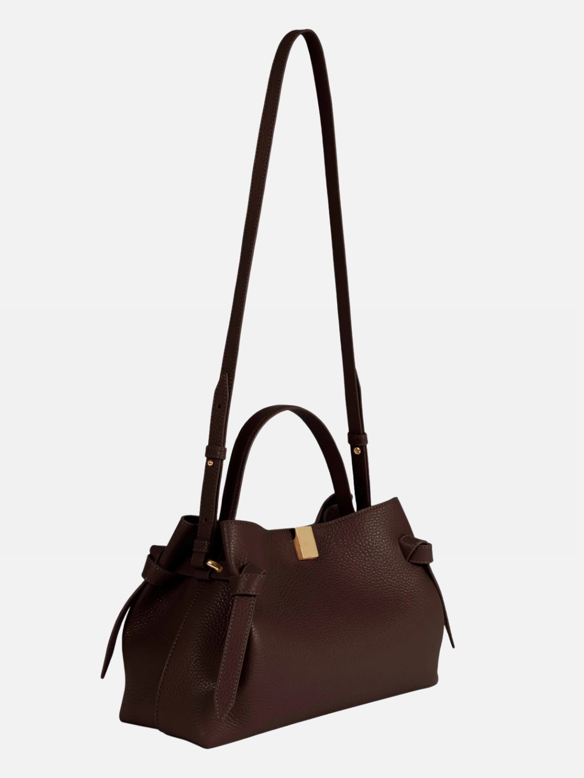 YUZEFI GYOZA - ESPRESSO PEBBLE GRAINED LEATHER