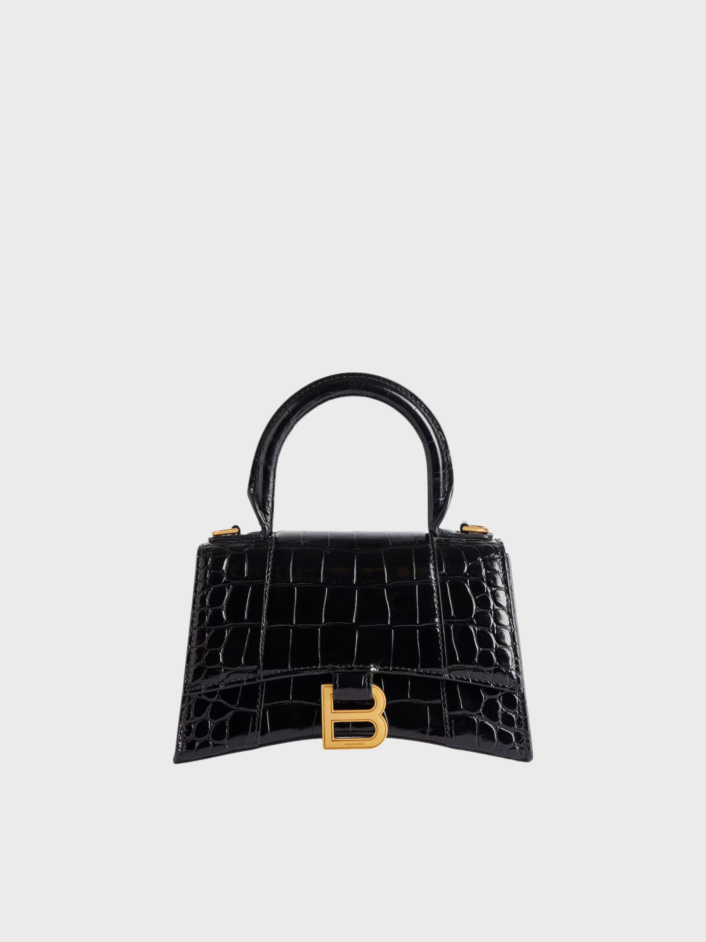 Balenciaga Hourglass XS Nero Coccodrillo