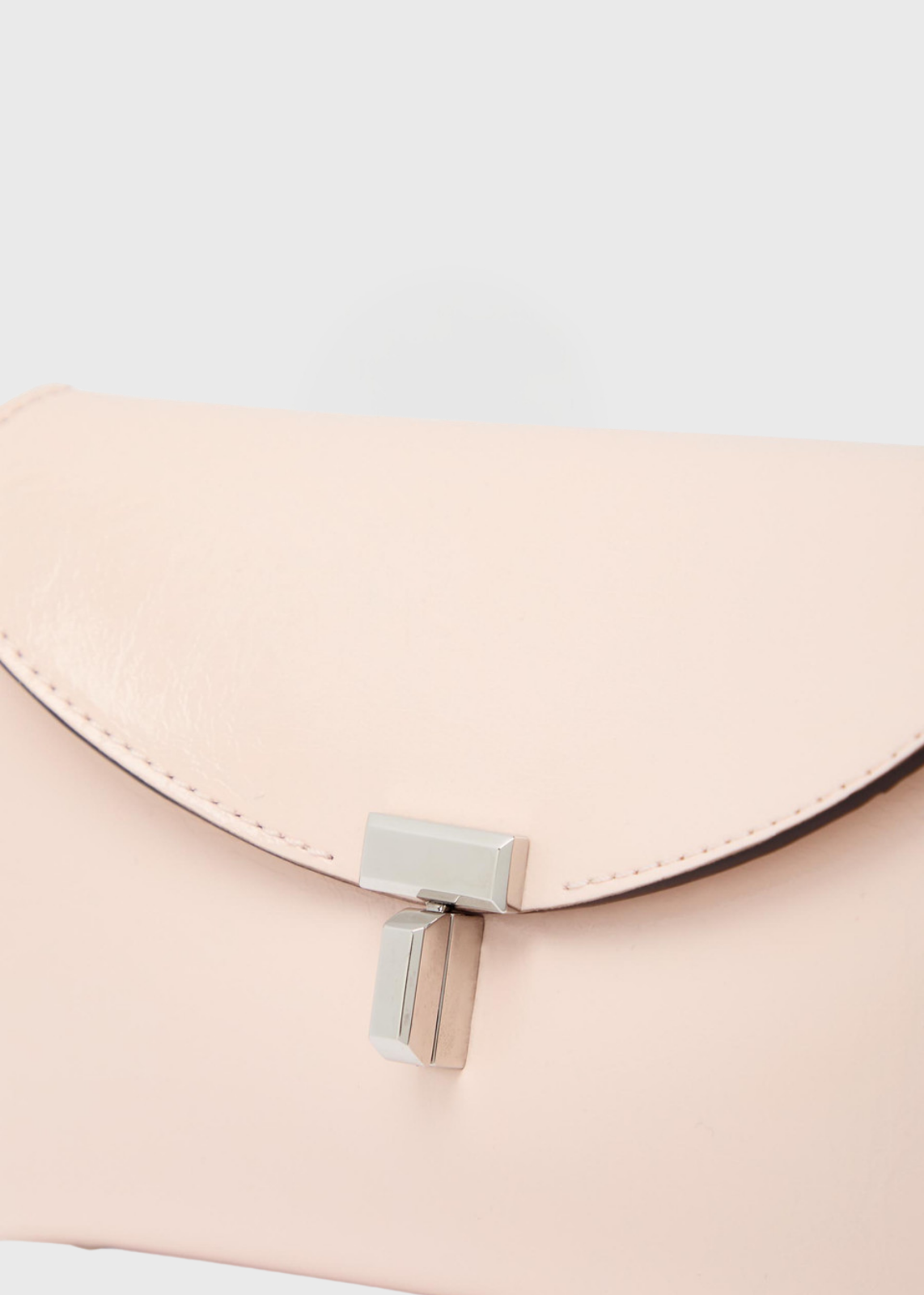 Toteme Mini T-lock Pony Hair Clutch Black