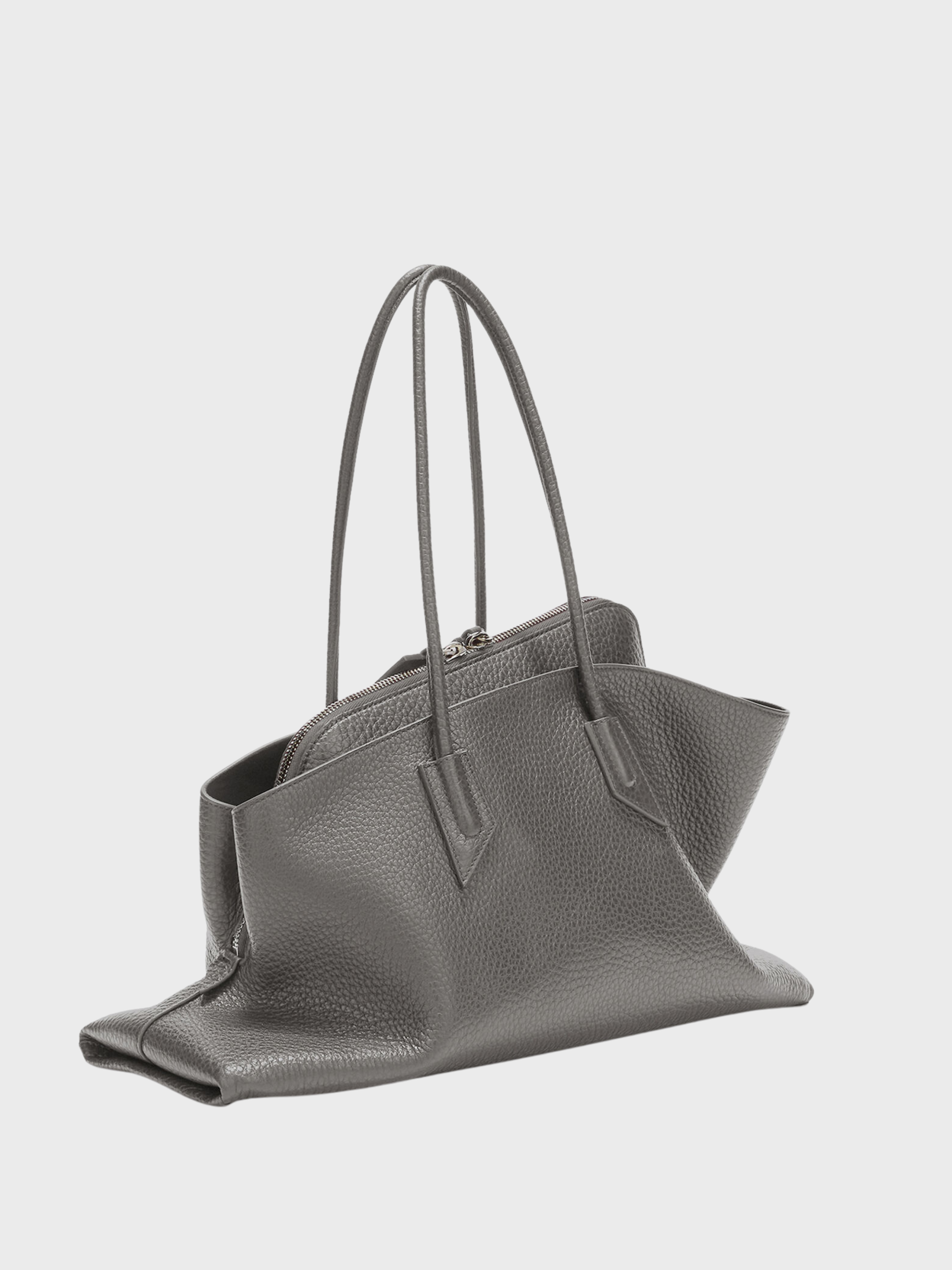 The Attico La Passeggiata Medium Burgundy Grained Leather