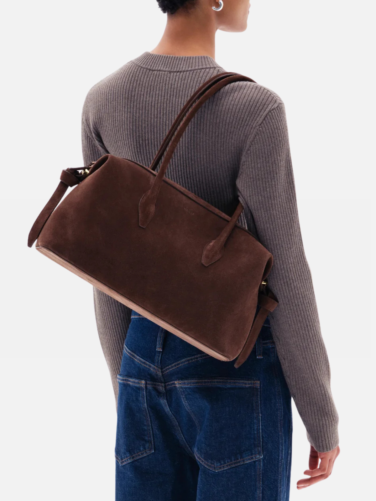 YUZEFI BRIOCHE DUFFLE - CHOCOLATE SUEDE