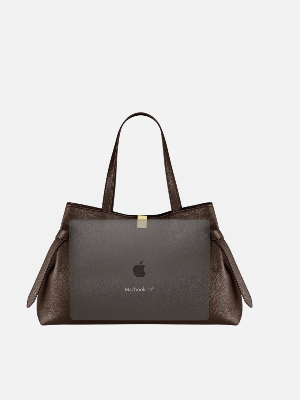 YUZEFI GYOZA TOTE - BLACK PEBBLE GRAINED LEATHER