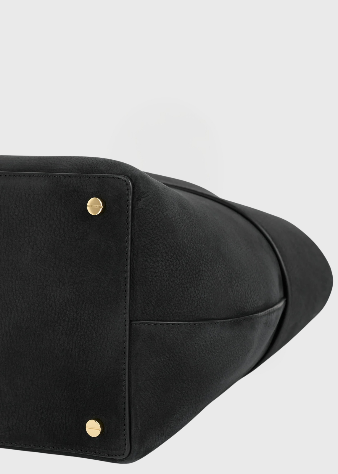 Toteme T-Lock Leather Top Handle Black