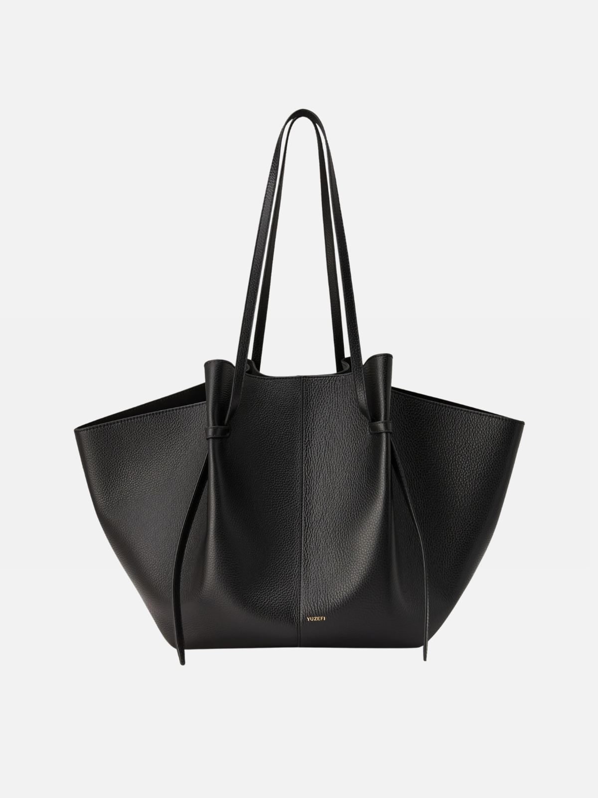YUZEFI LARGE MOCHI - BLACK LEATHER
