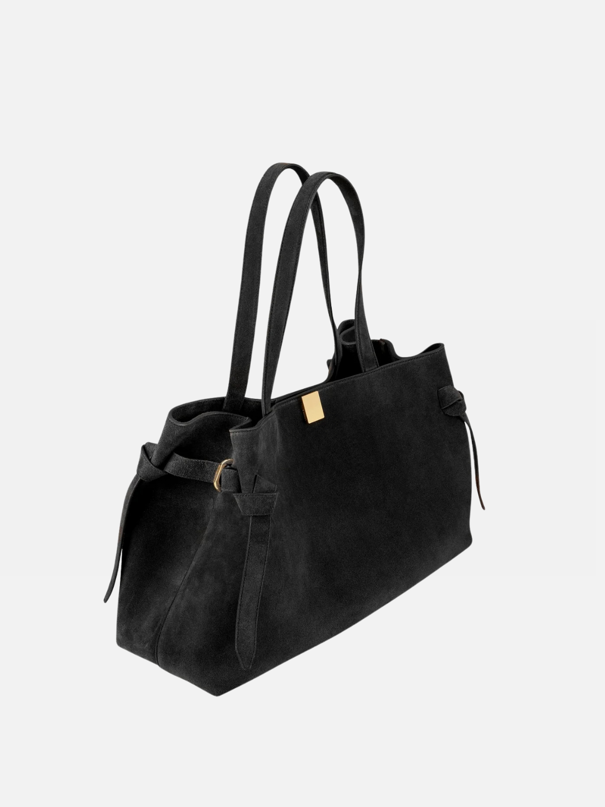 YUZEFI GYOZA TOTE - BLACK LEATHER