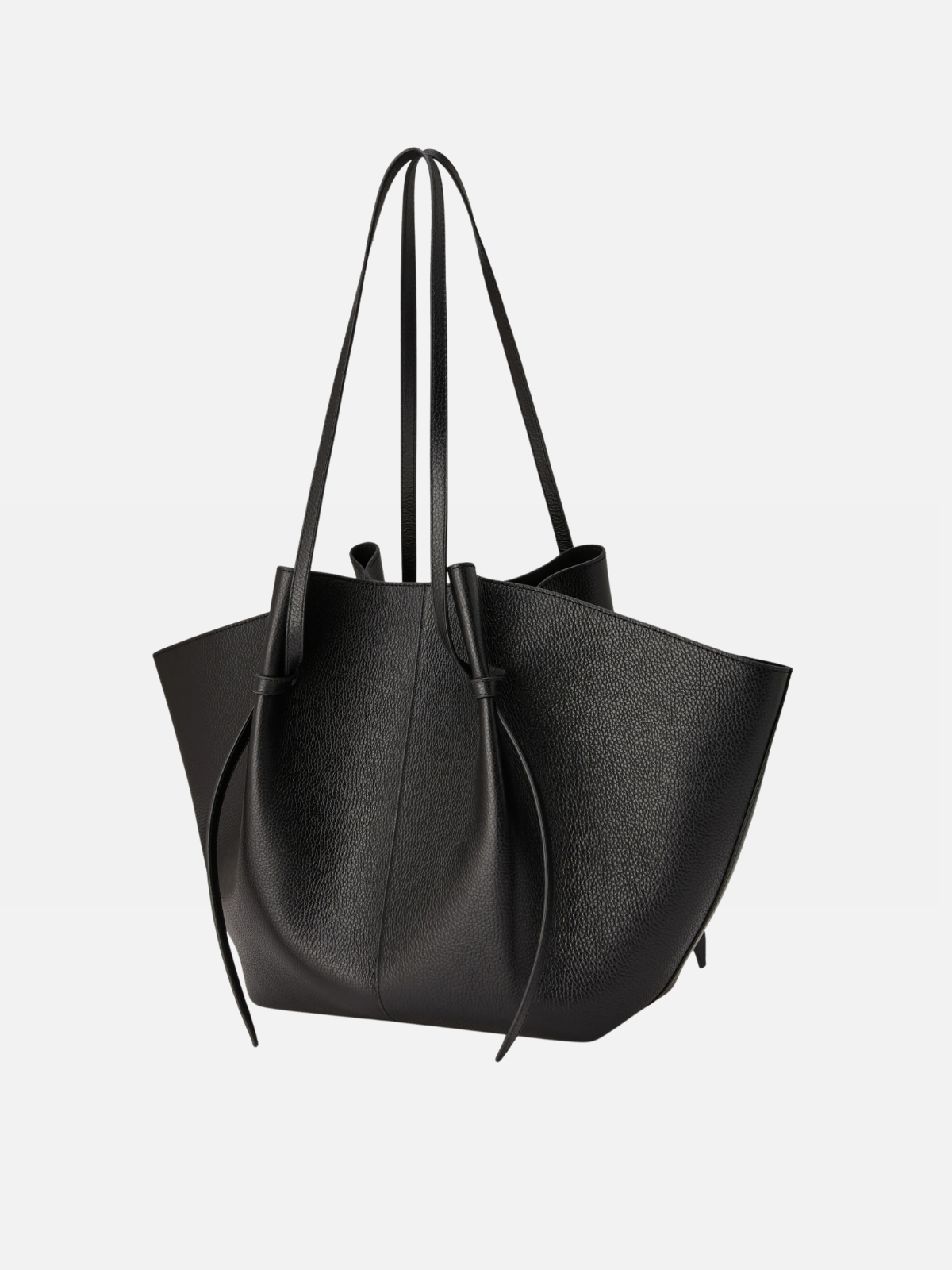 YUZEFI LARGE MOCHI - BLACK LEATHER