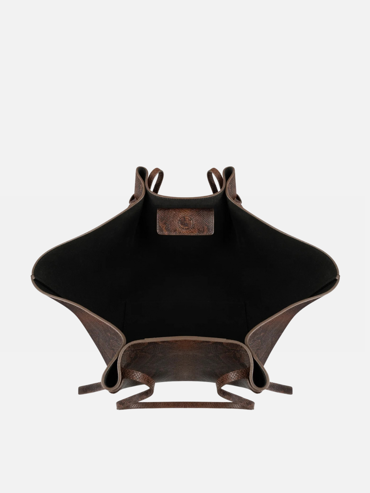 YUZEFI LARGE MOCHI - EMBOSSED SNAKE COWHIDE LEATHER