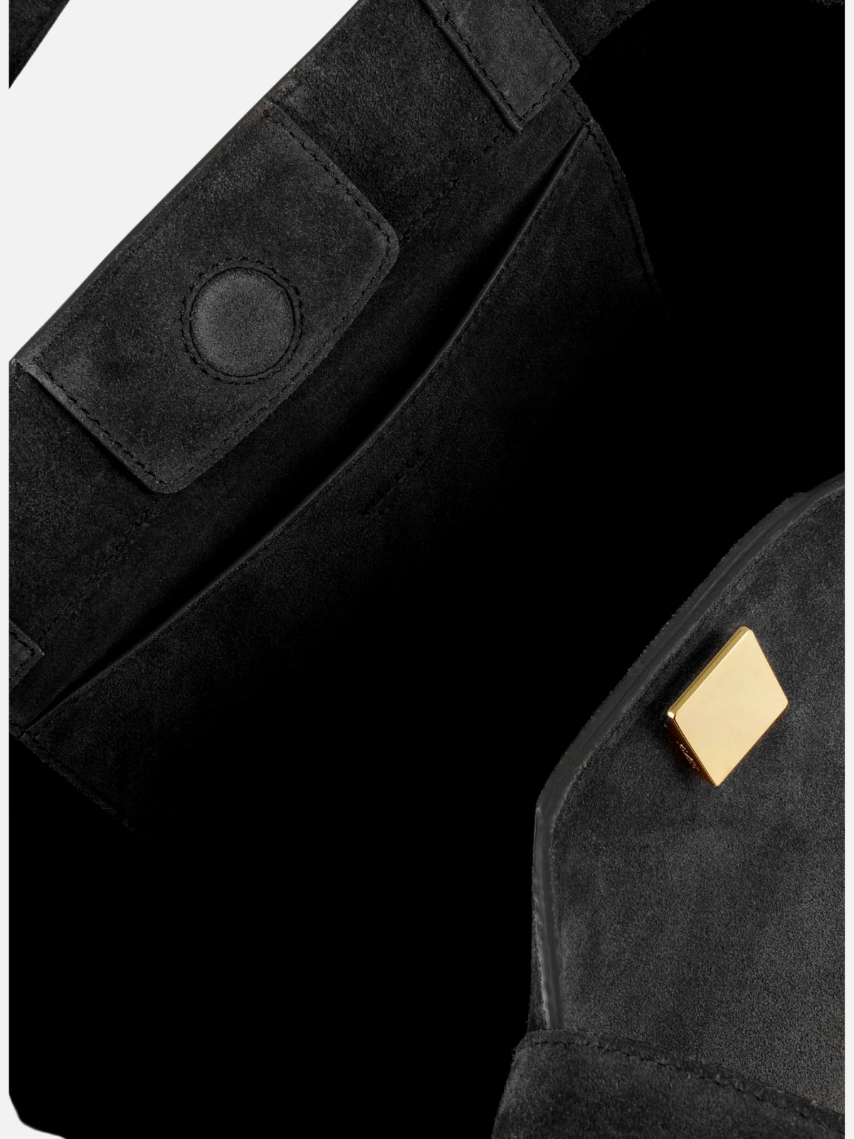 YUZEFI GYOZA TOTE - BLACK LEATHER