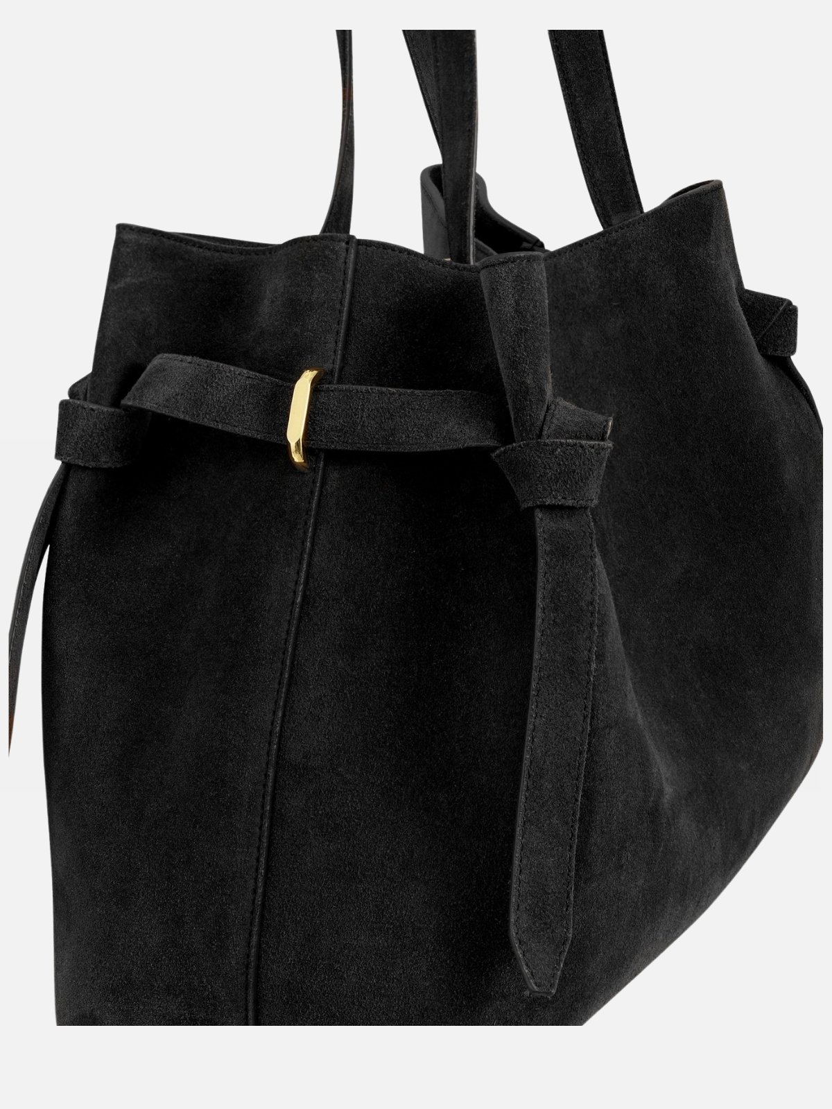 YUZEFI GYOZA TOTE - BLACK LEATHER