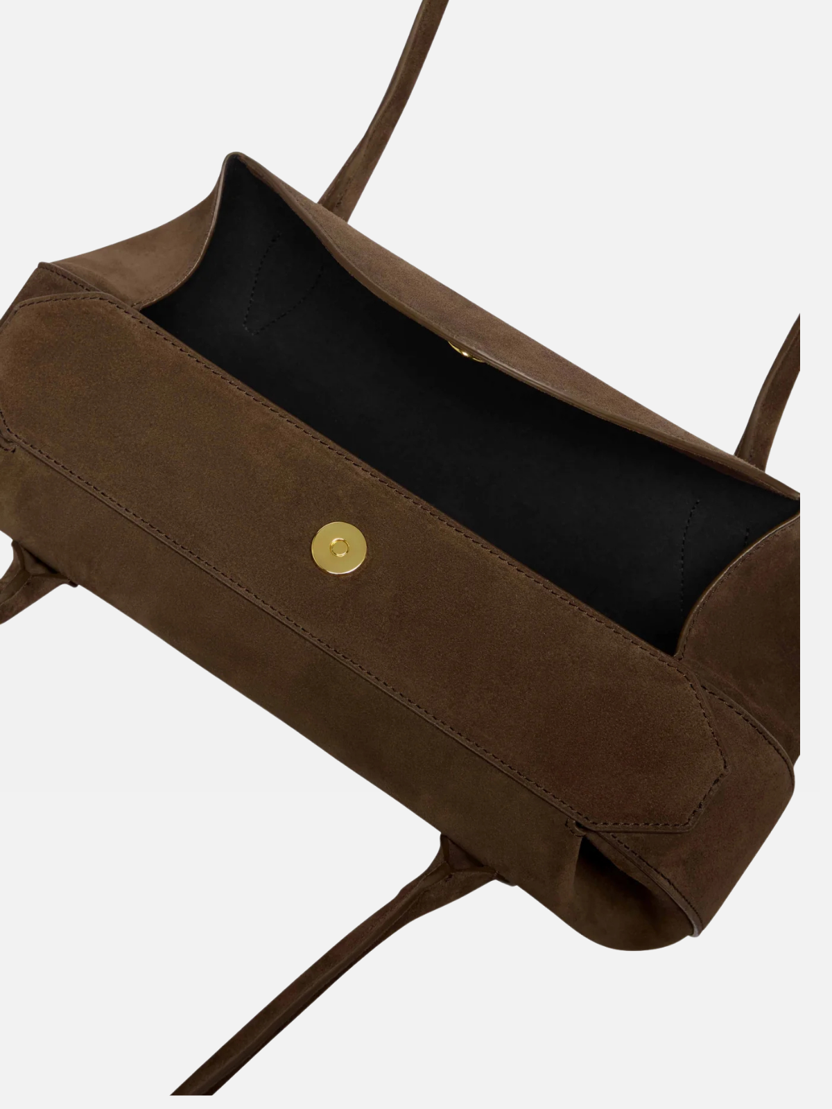 YUZEFI OYSTER SHOULDER BAG - CHOCOLATE SUEDE