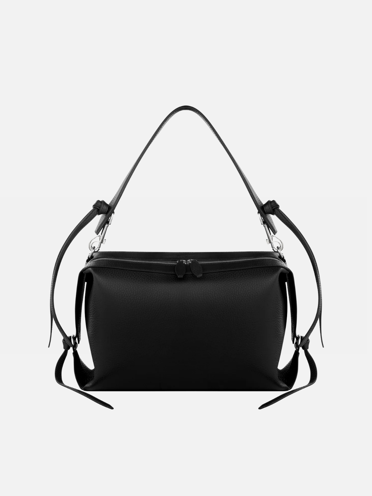 YUZEFI BENTO - BLACK PEBBLE GRAINED LEATHER