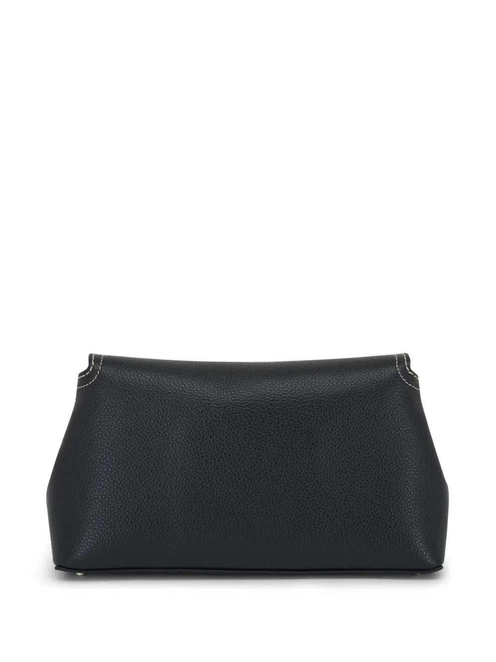 TOTEME Clutch T-Lock Noir Martelé
