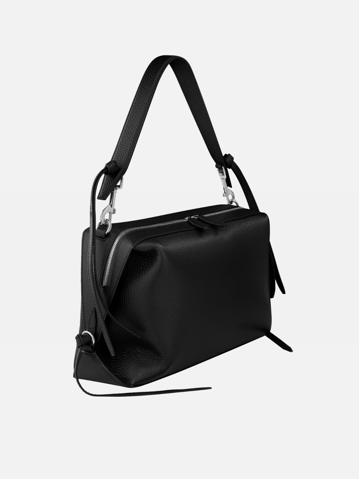 YUZEFI BENTO - BLACK PEBBLE GRAINED LEATHER