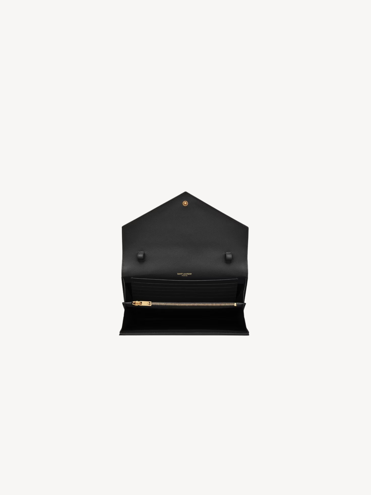 Saint Laurent Cassandre Classic Chain Pouch Black - G-ESSE STORE