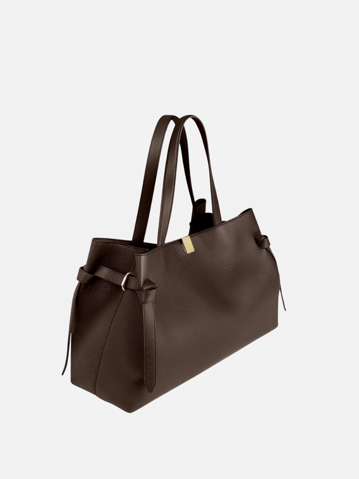 YUZEFI GYOZA TOTE - ESPRESSO PEBBLE GRAINED LEATHER