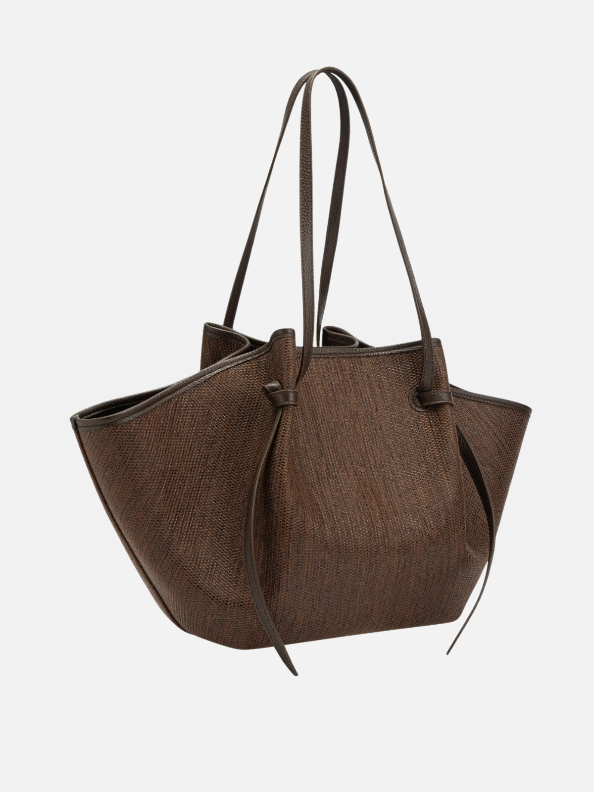 YUZEFI LARGE MOCHI - FUDGE WOVEN RAFIA