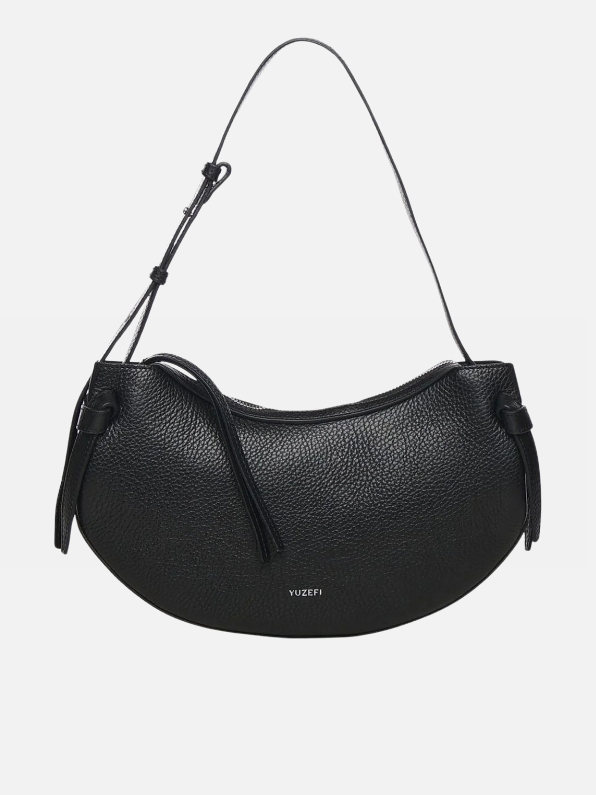 YUZEFI FORTUNE COOKIE - PEBBLE GRAIN LEATHER BLACK