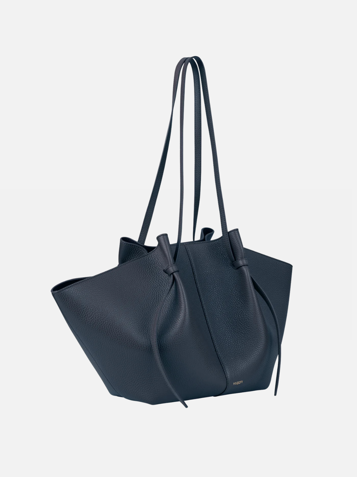 YUZEFI LARGE MOCHI - MIDNIGHT PEBBLE GRAINED LEATHER