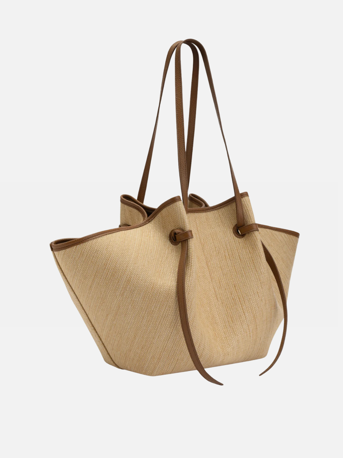 YUZEFI LARGE MOCHI - BISCUIT WOVEN RAFIA
