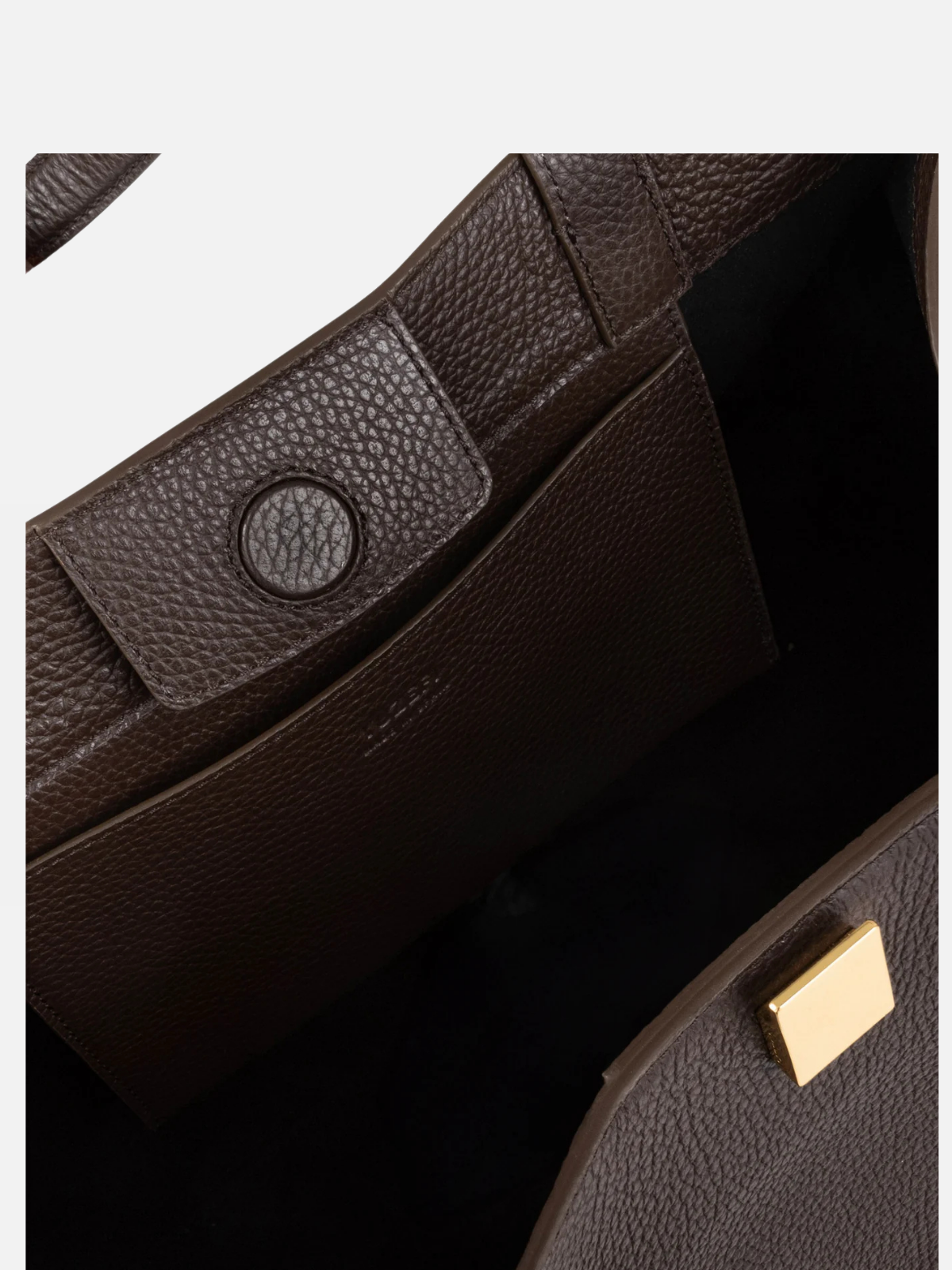 YUZEFI GYOZA TOTE - ESPRESSO PEBBLE GRAINED LEATHER