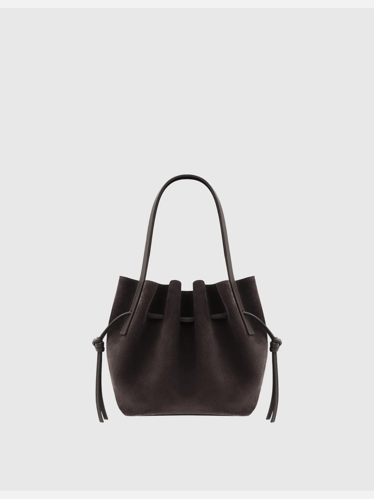 YUZEFI SCALLOP MINI TOTE - GANACHE SUEDE