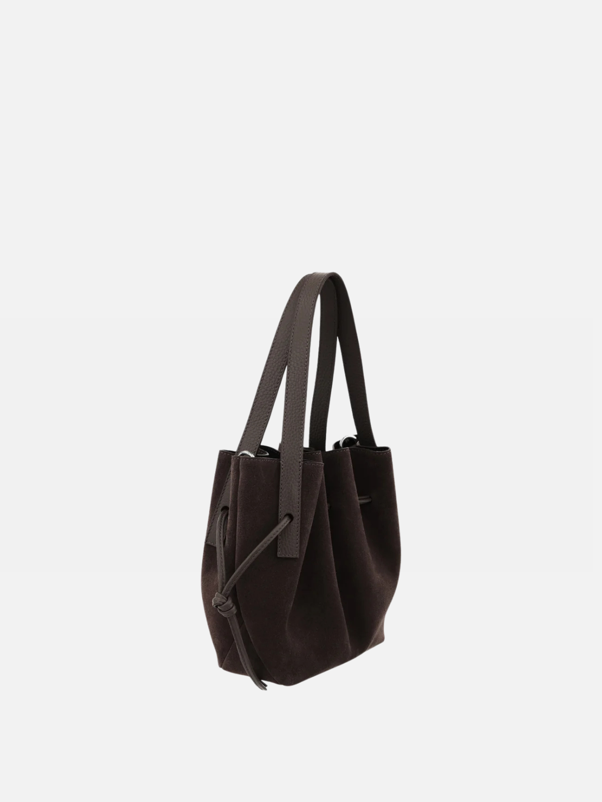 YUZEFI SCALLOP MINI TOTE - GANACHE SUEDE