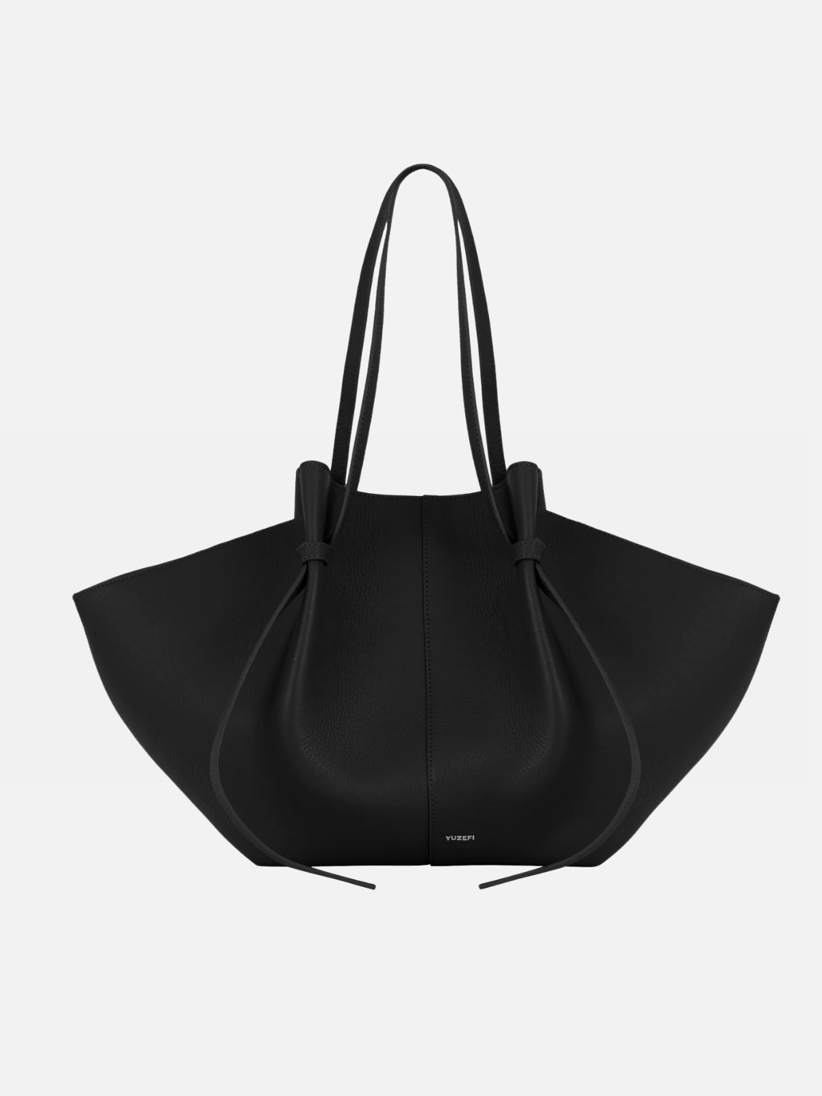 YUZEFI LARGE MOCHI - BLACK PEBBLE GRAINED LEATHER
