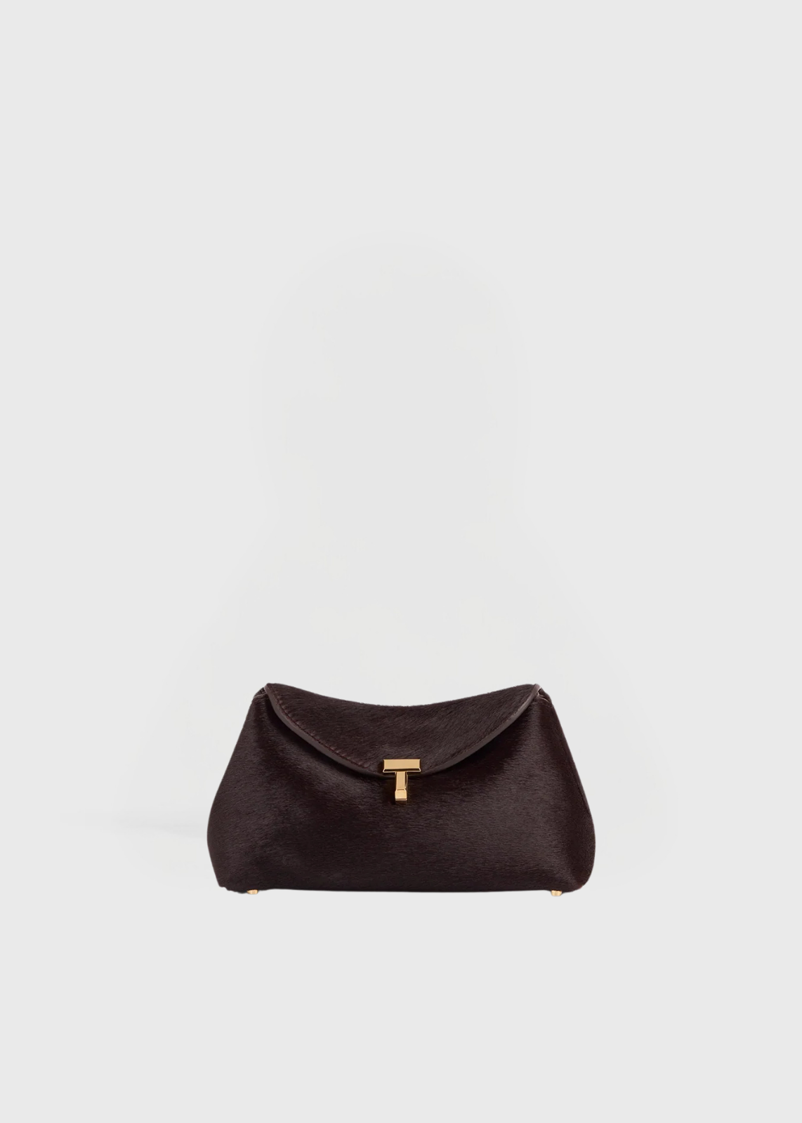 Toteme Mini T-lock Pony Hair Clutch Wine