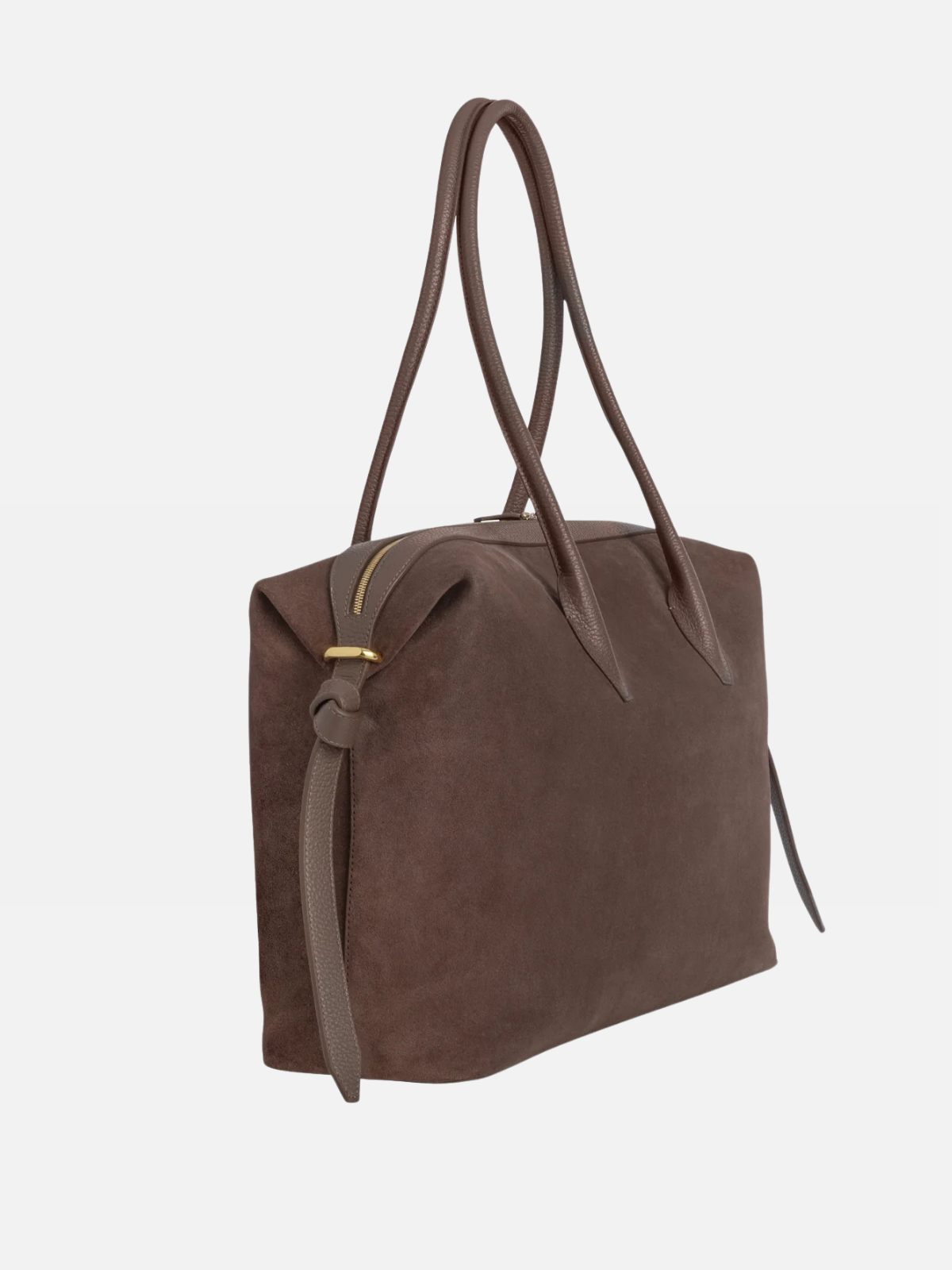 YUZEFI BRIOCHE DUFFLE - GANACHE SUEDE