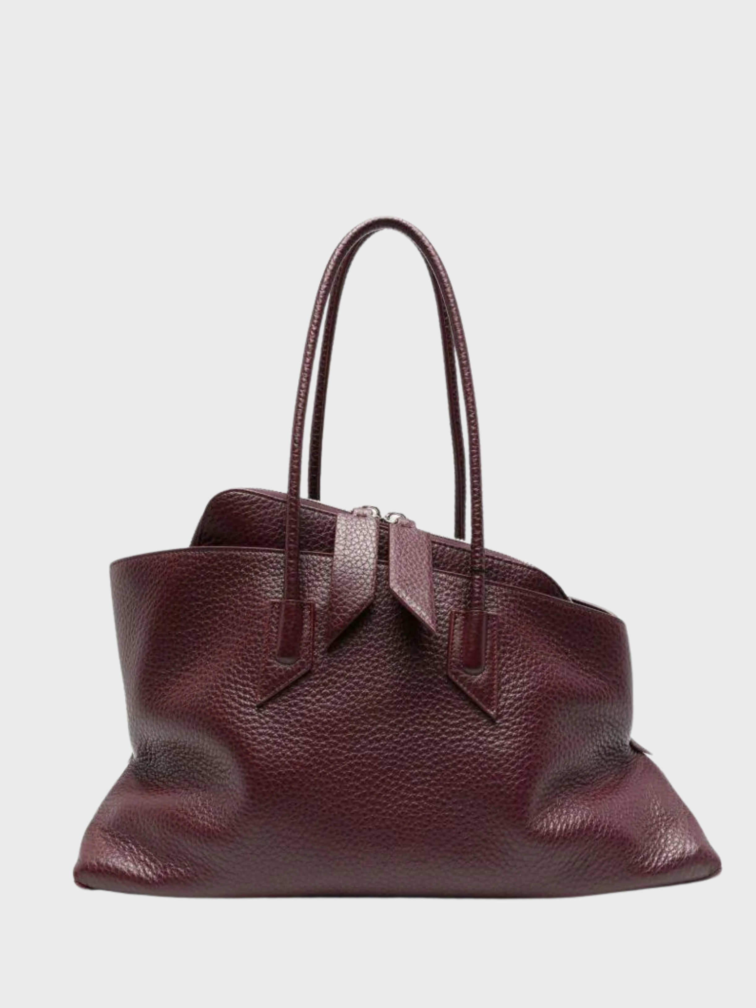 The Attico La Passeggiata Medium Burgundy Pelle Battuta