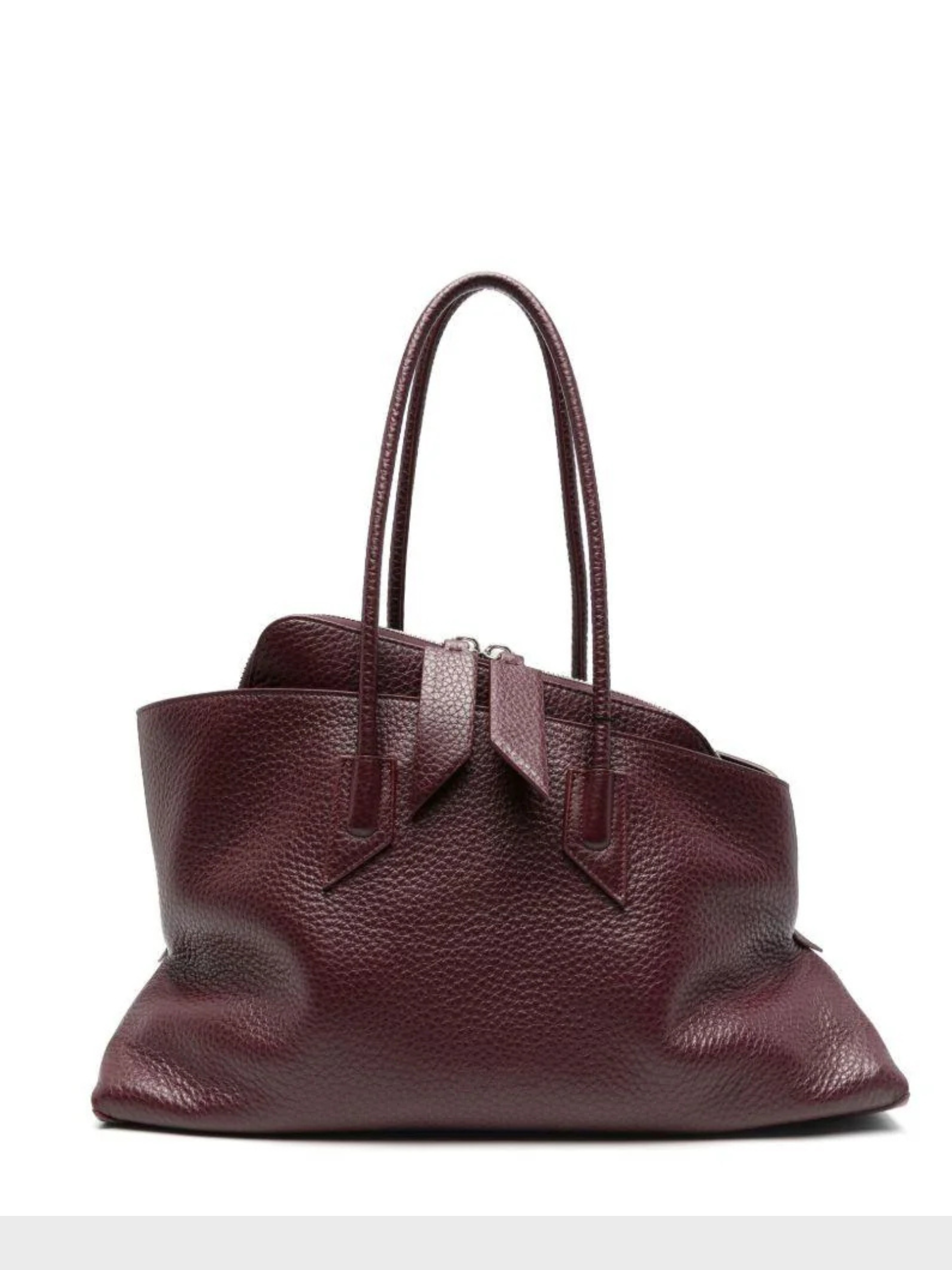 The Attico La Passeggiata Medium Burgundy Pelle Battuta