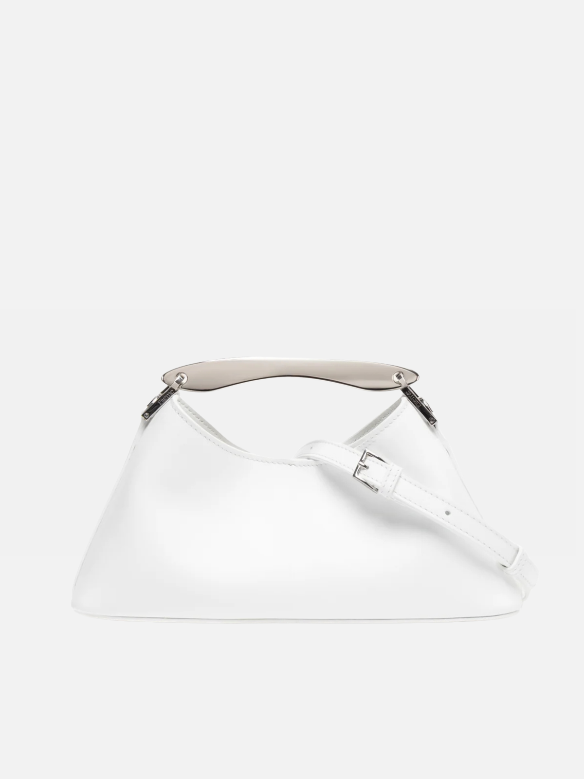 Elleme Mini Boomerang Leather White-Silver