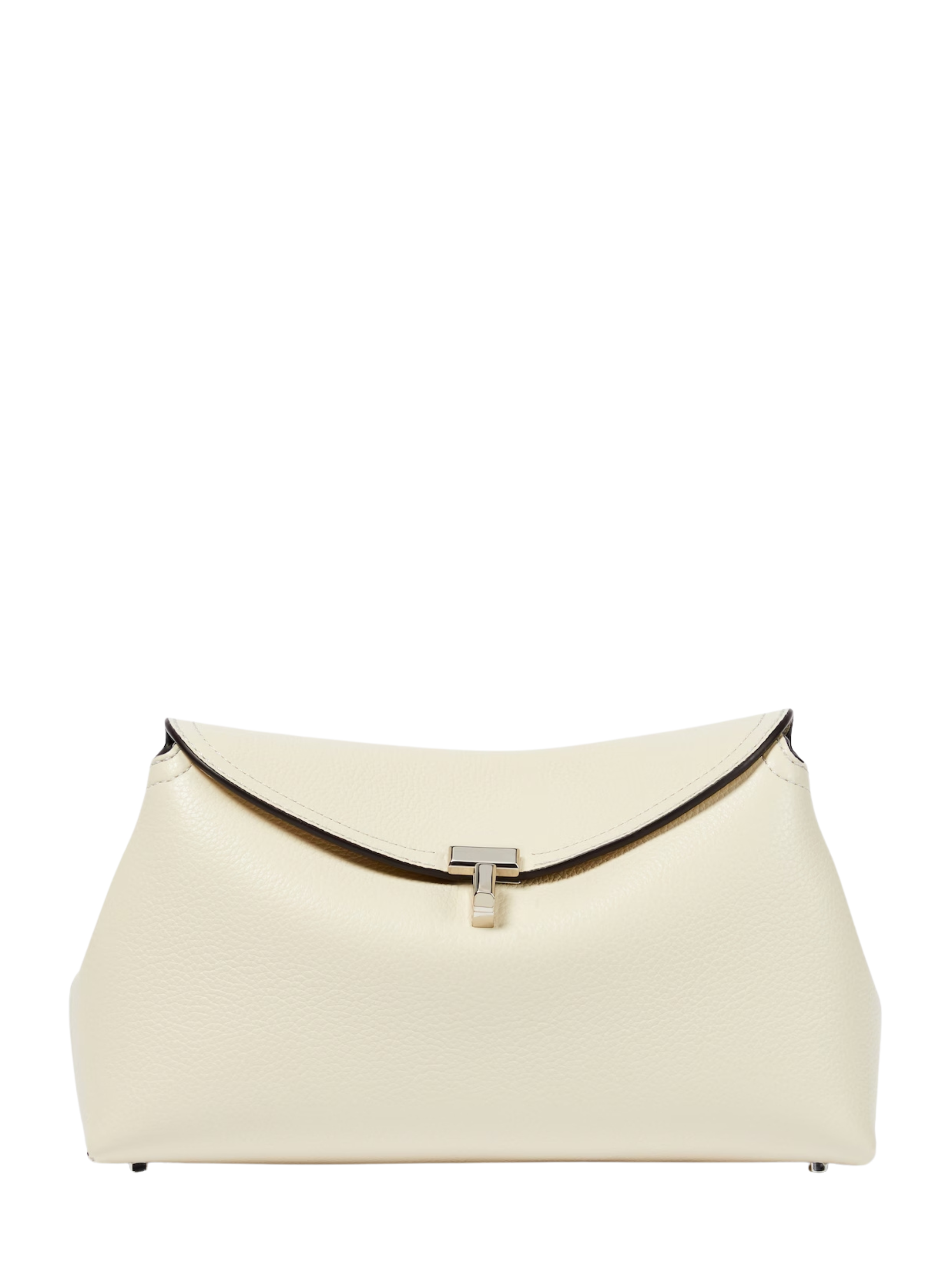 TOTEME Embrayage T-Lock Blanc Martelé