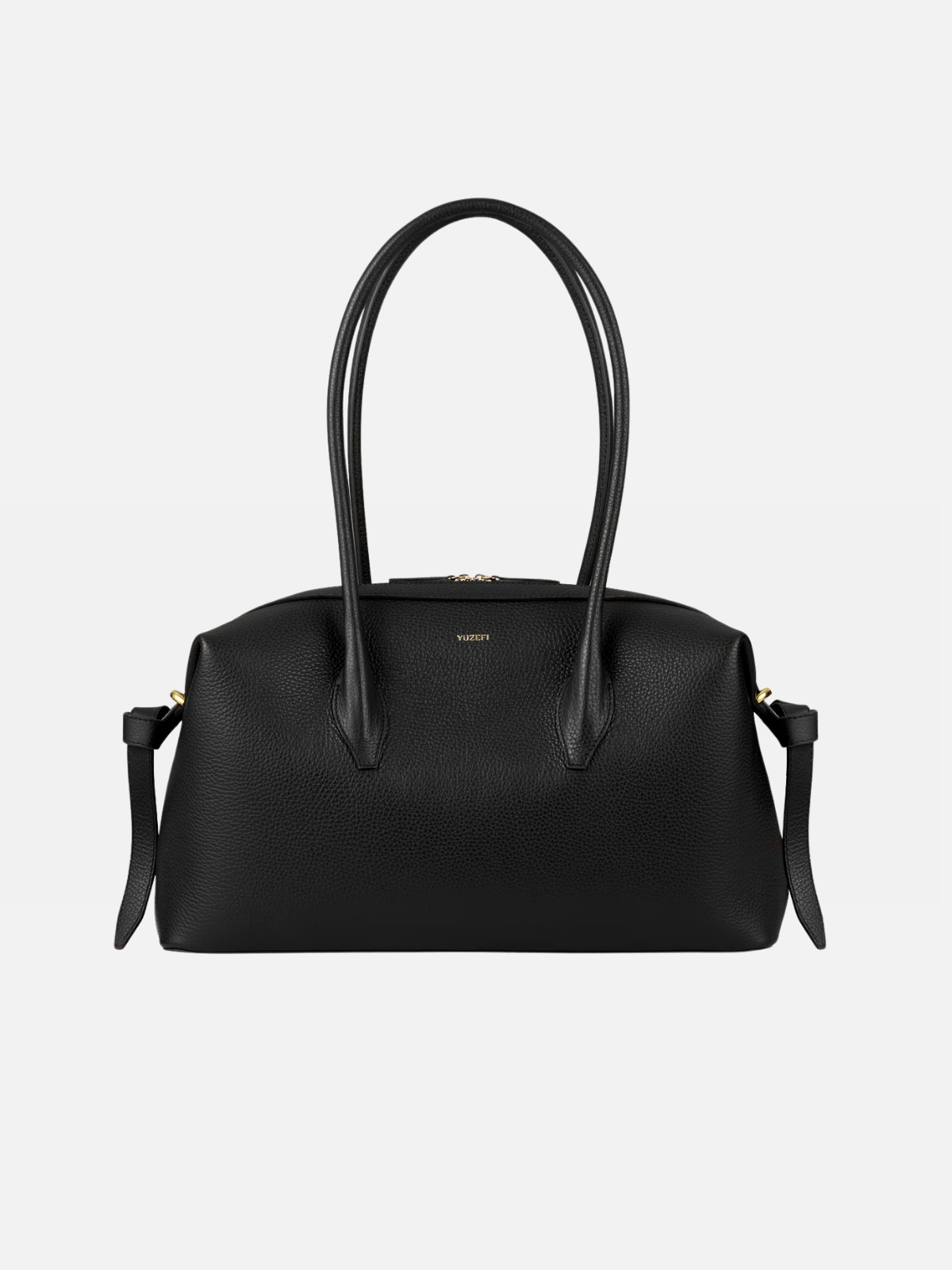 YUZEFI BRIOCHE DUFFLE - BLACK PEBBLE GRAINED LEATHER