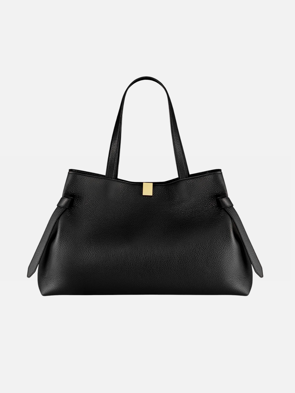 YUZEFI GYOZA TOTE - BLACK PEBBLE GRAINED LEATHER