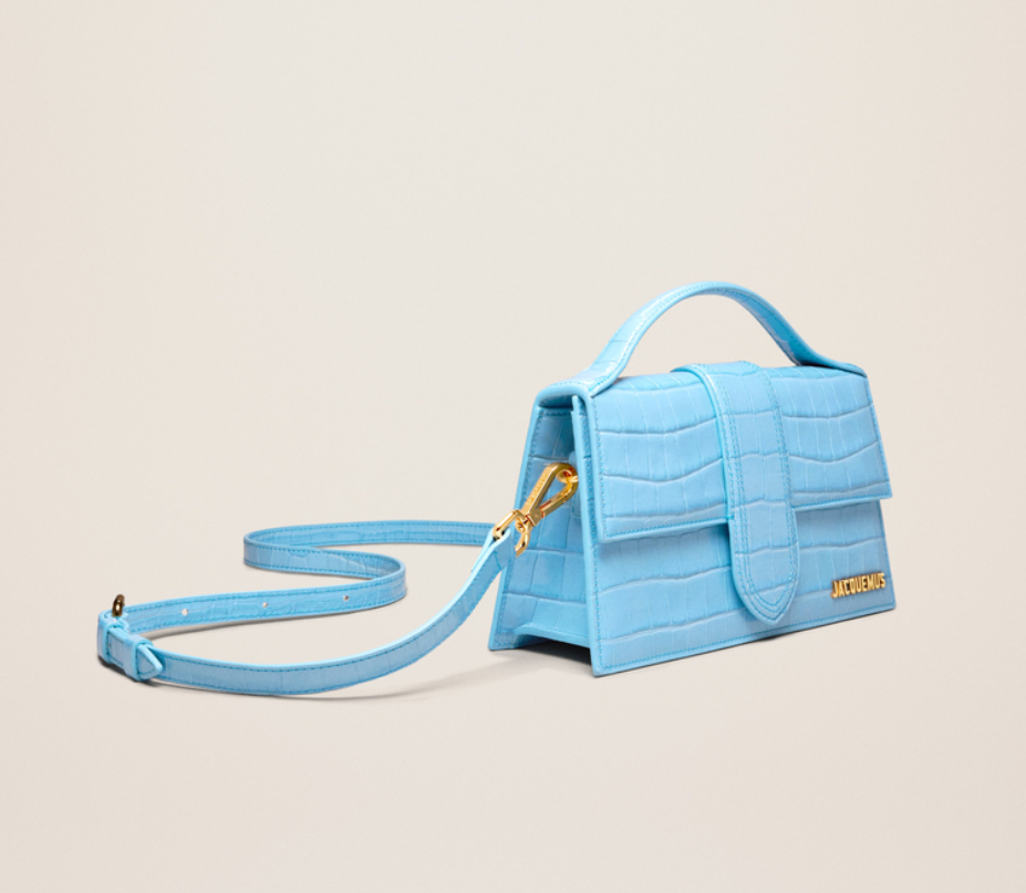 Jacquemus Le Grand Bambino Crocodile Bleu
