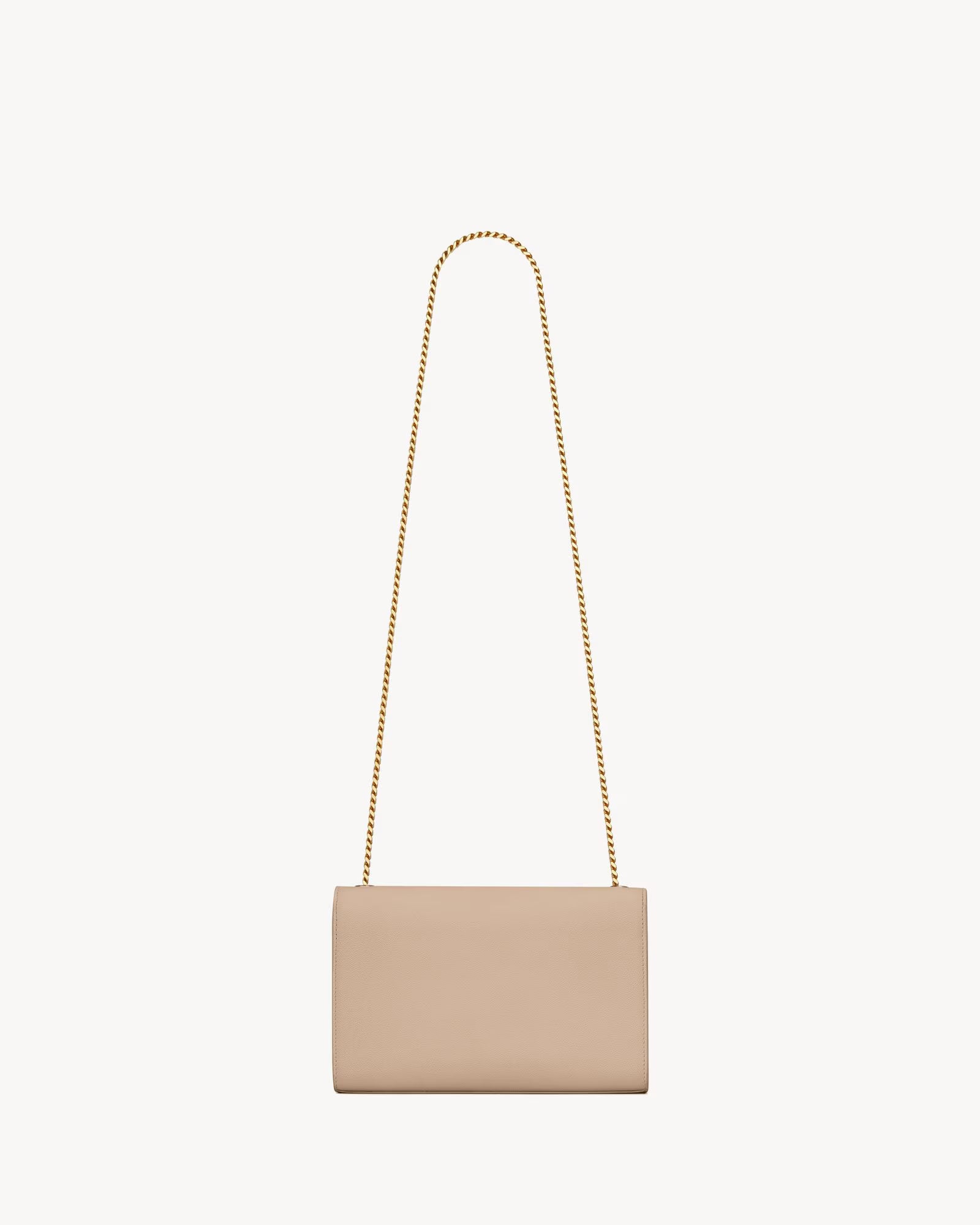 SAC MOYEN SAINT LAURENT KATE EN CUIR GRAIN DE POUDRE