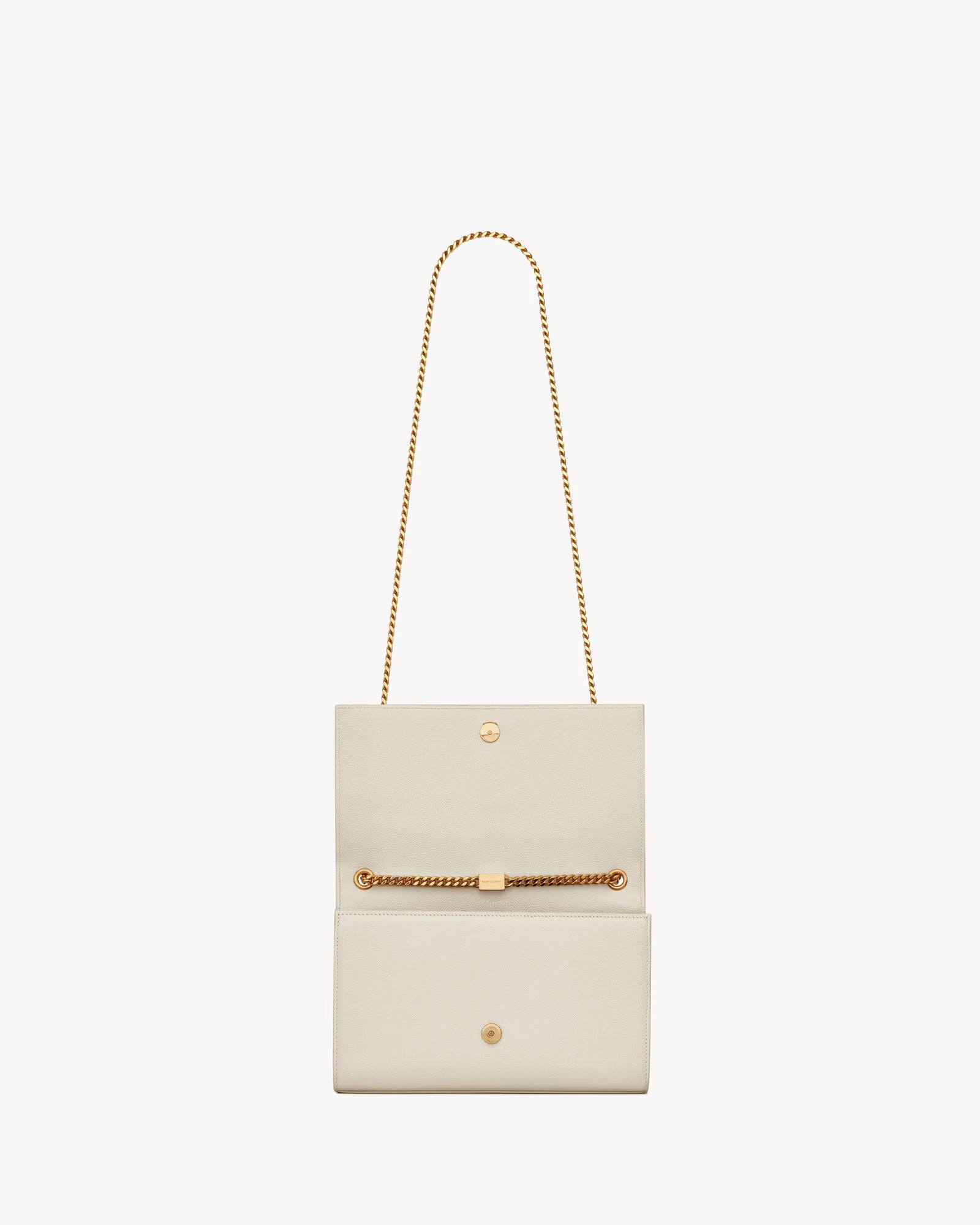 SAC MOYEN SAINT LAURENT KATE EN CUIR GRAIN DE POUDRE