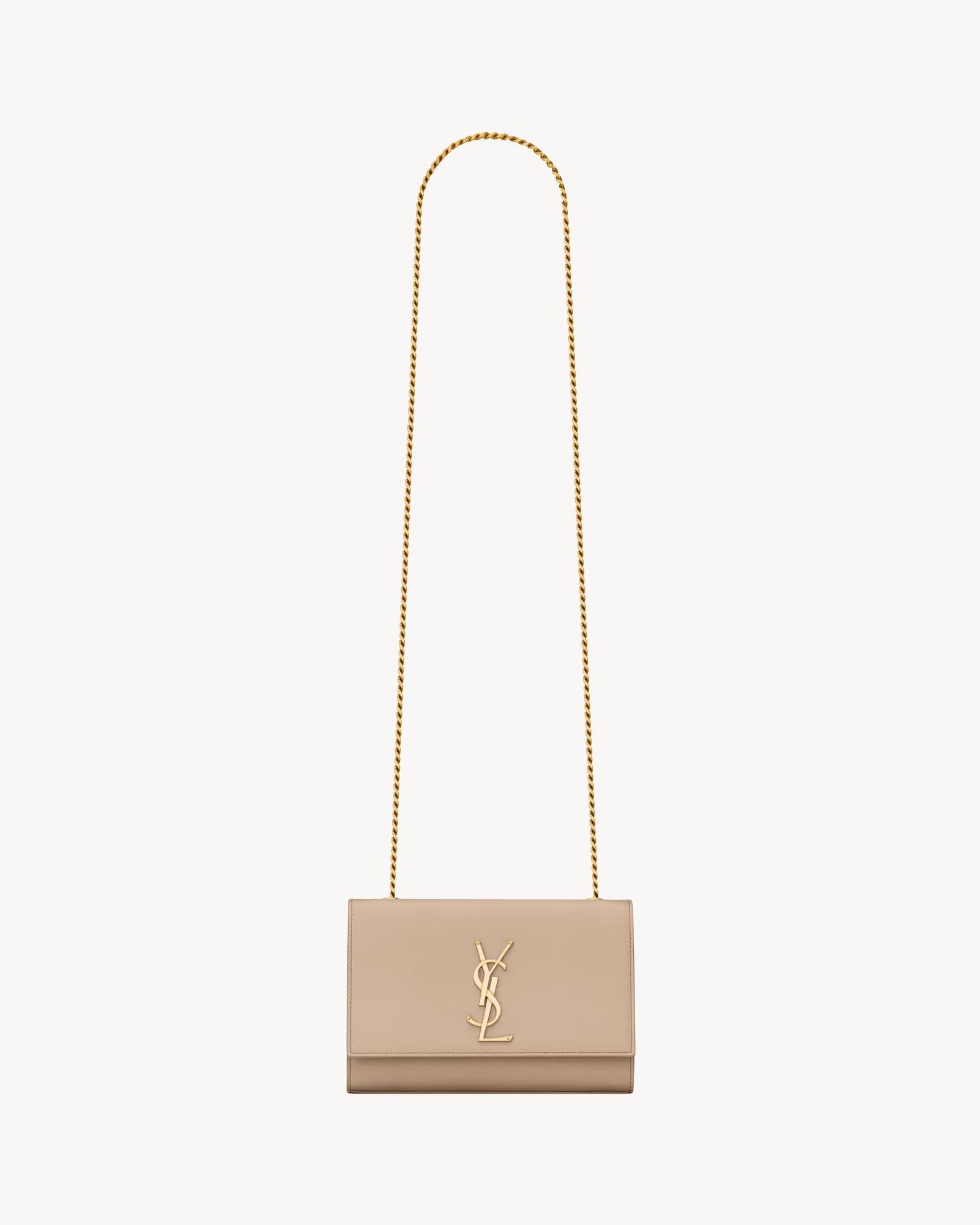 SAINT LAURENT KATE MEDIUM BAG IN GRAIN DE POUDRE LEATHER