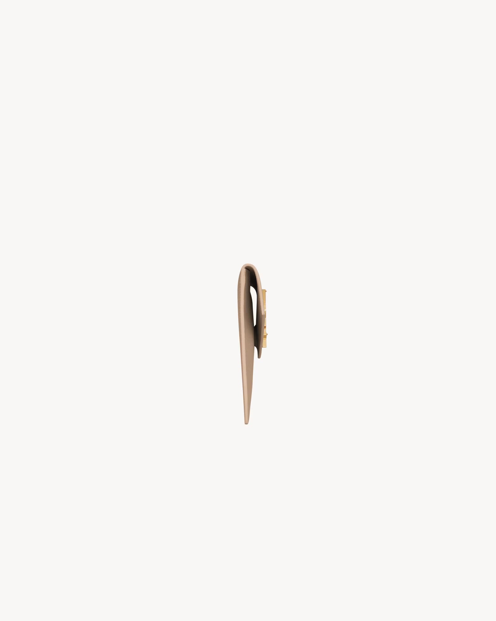 Pochette Saint Laurent Upttown en cuir beige foncé
