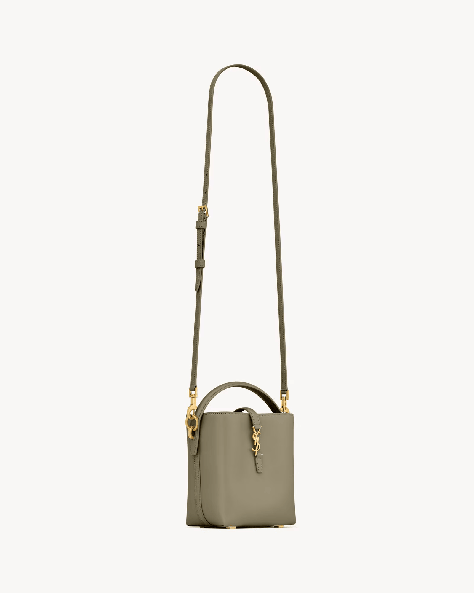 MINI SAC SAINT LAURENT LE 37 EN CUIR VERNI STRONG MOSS
