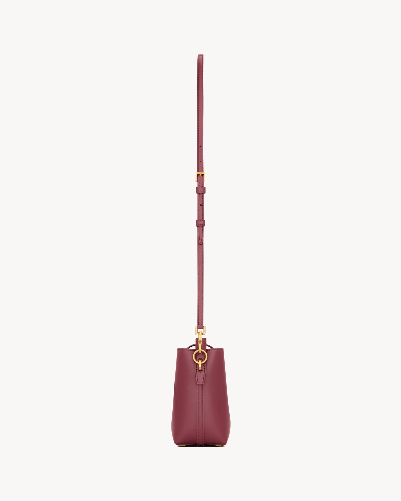 MINI SAC SAINT LAURENT LE 37 EN CUIR BRILLANT BORDEAUX