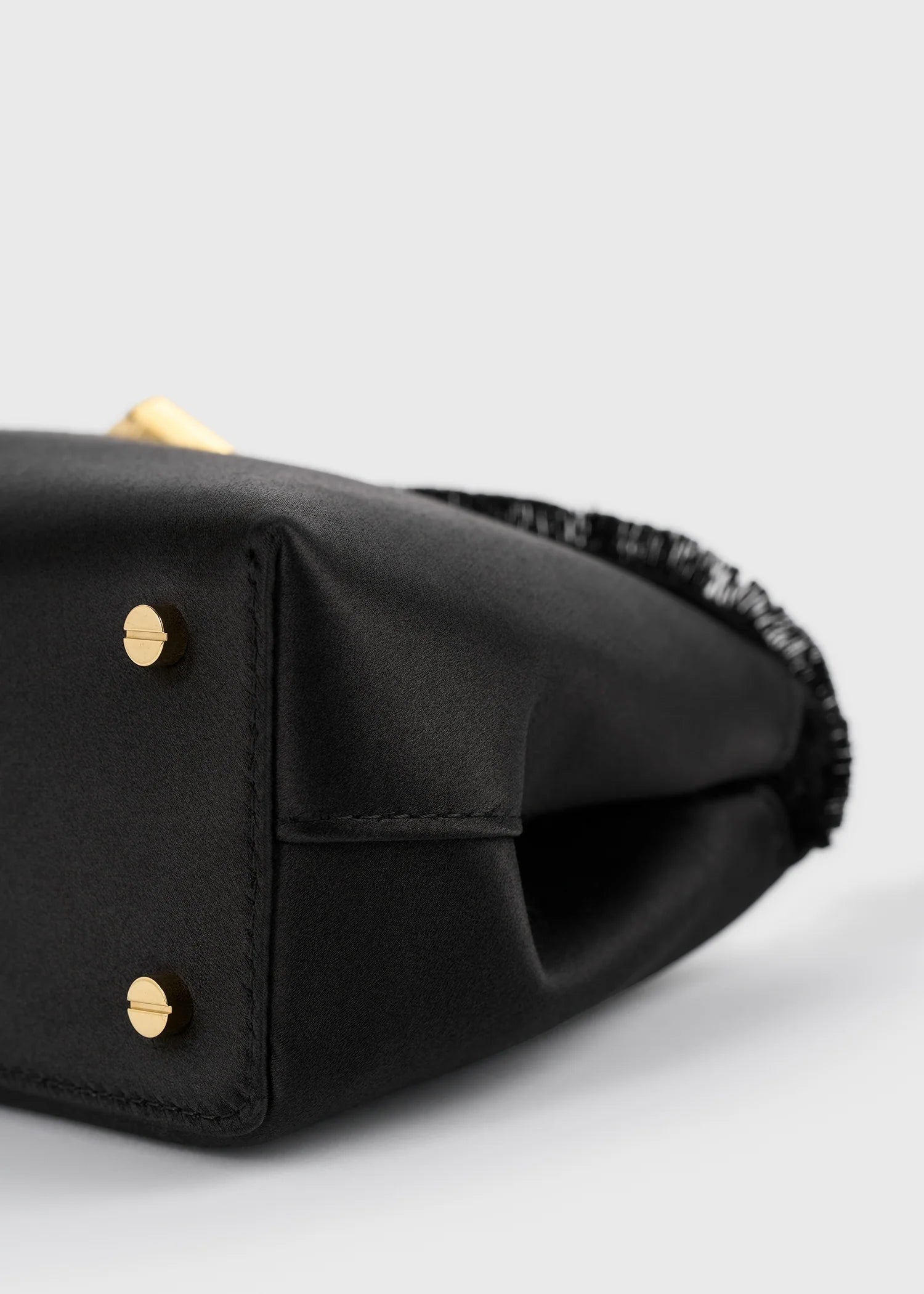 Toteme Mini T-lock Pony Hair Clutch Black