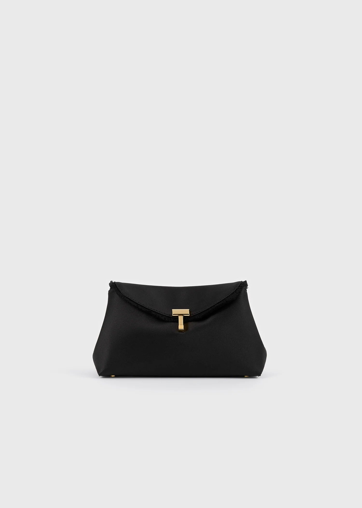 Toteme Mini T-lock Pony Hair Clutch Black