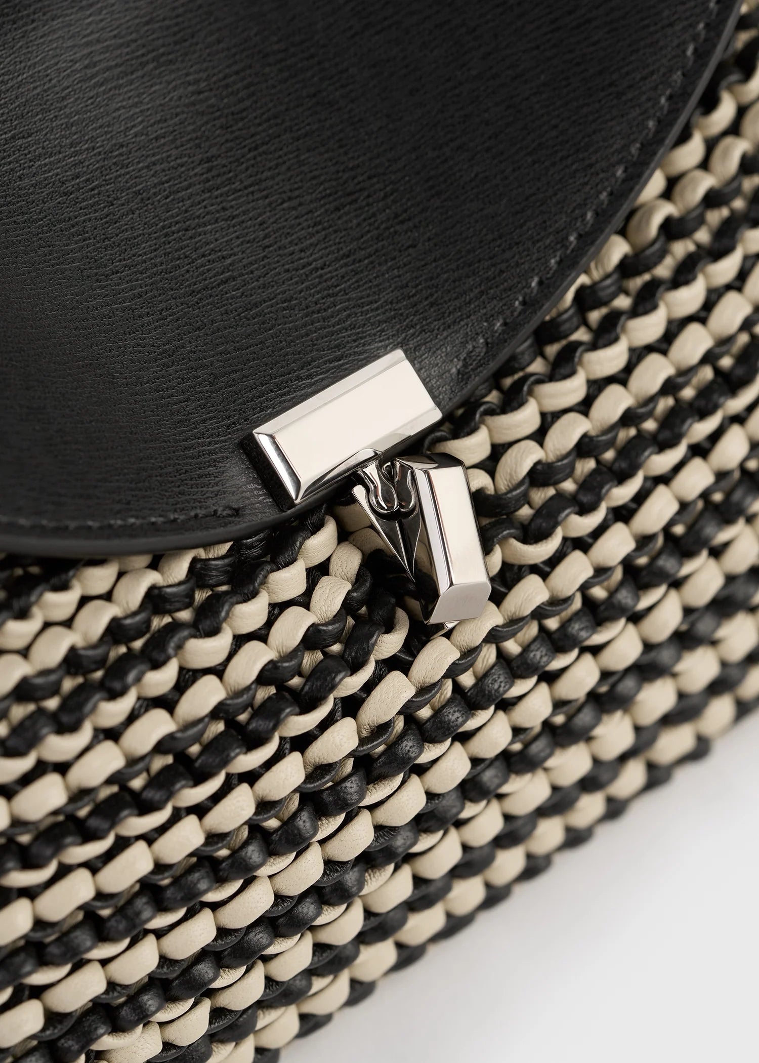 Toteme Mini T-lock Pony Hair Clutch Black