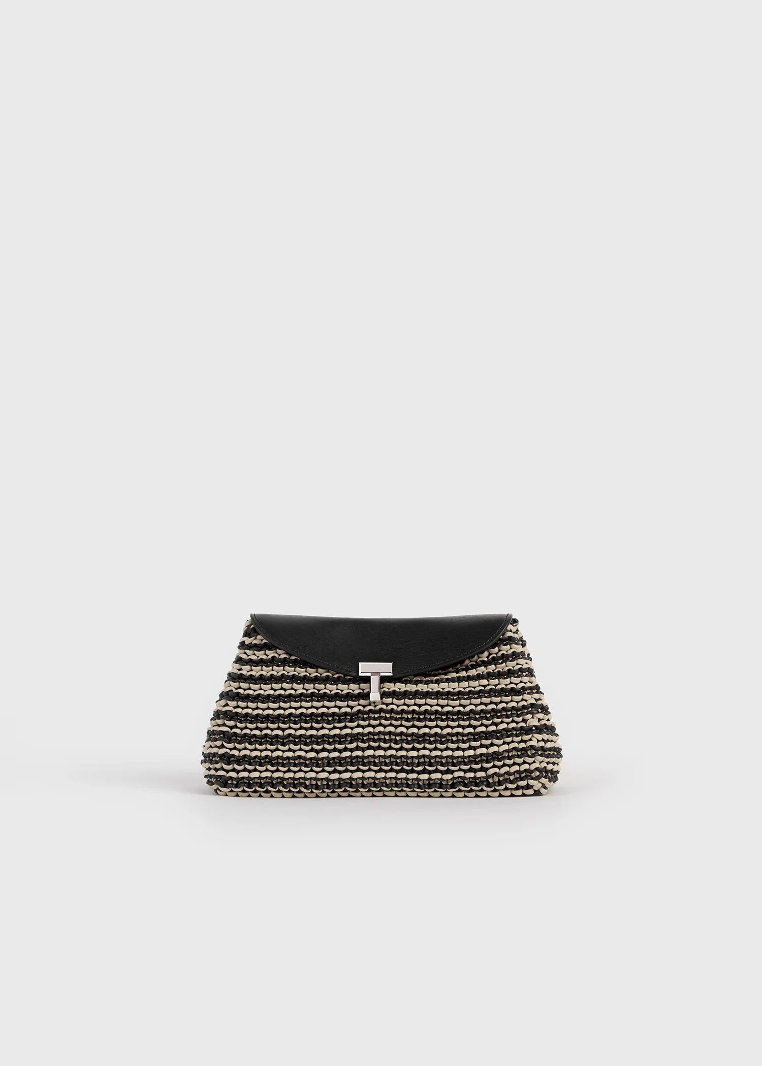 Toteme Mini T-lock Pony Hair Clutch Black