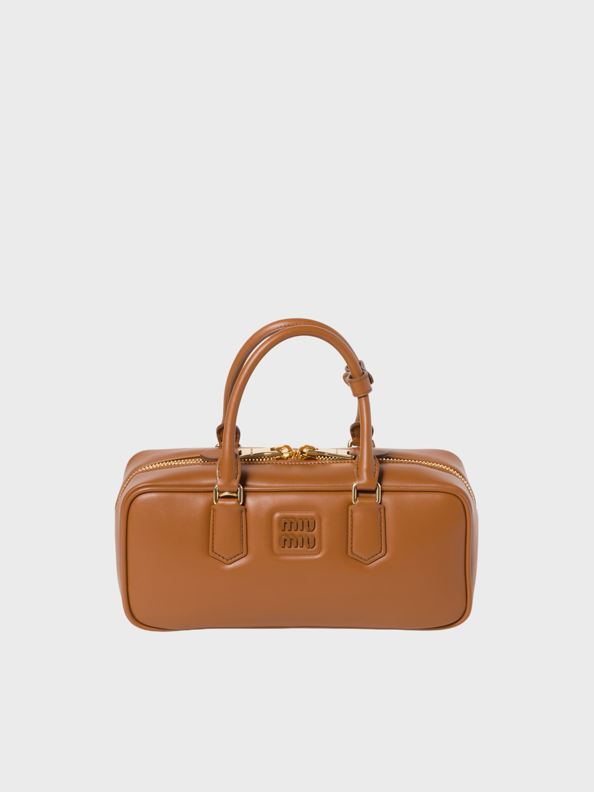 Borsa Miu Miu Arcadie Grande in color marrone cognac in pelle