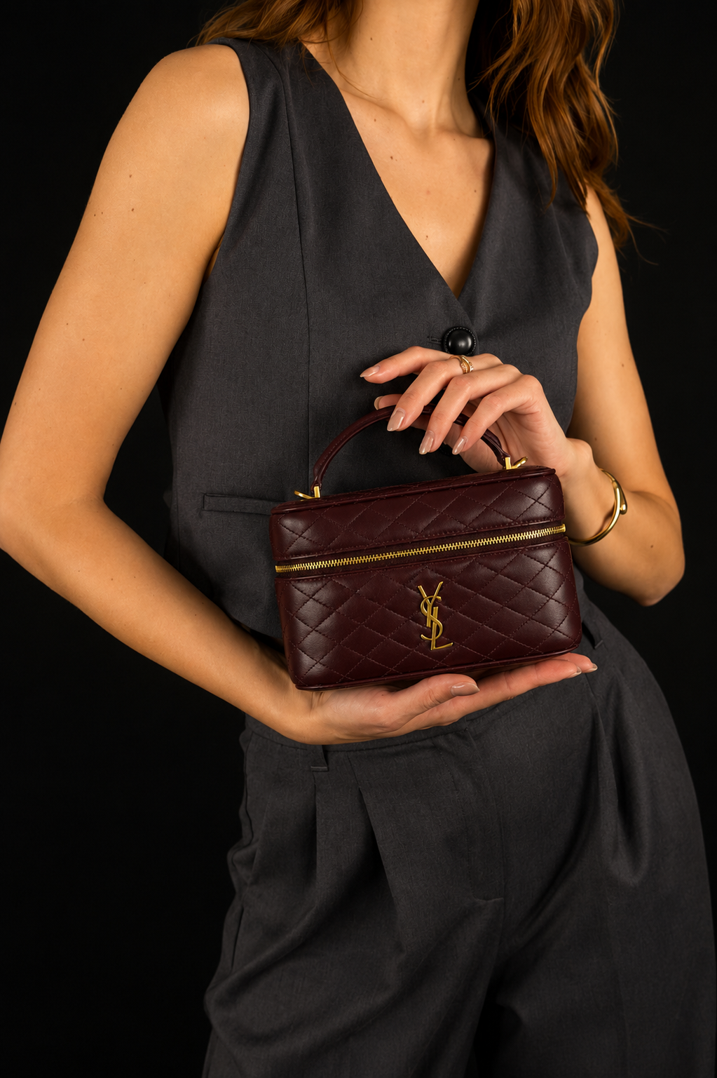 SAINT LAURENT GABY VANITY BAG IN LEATHER