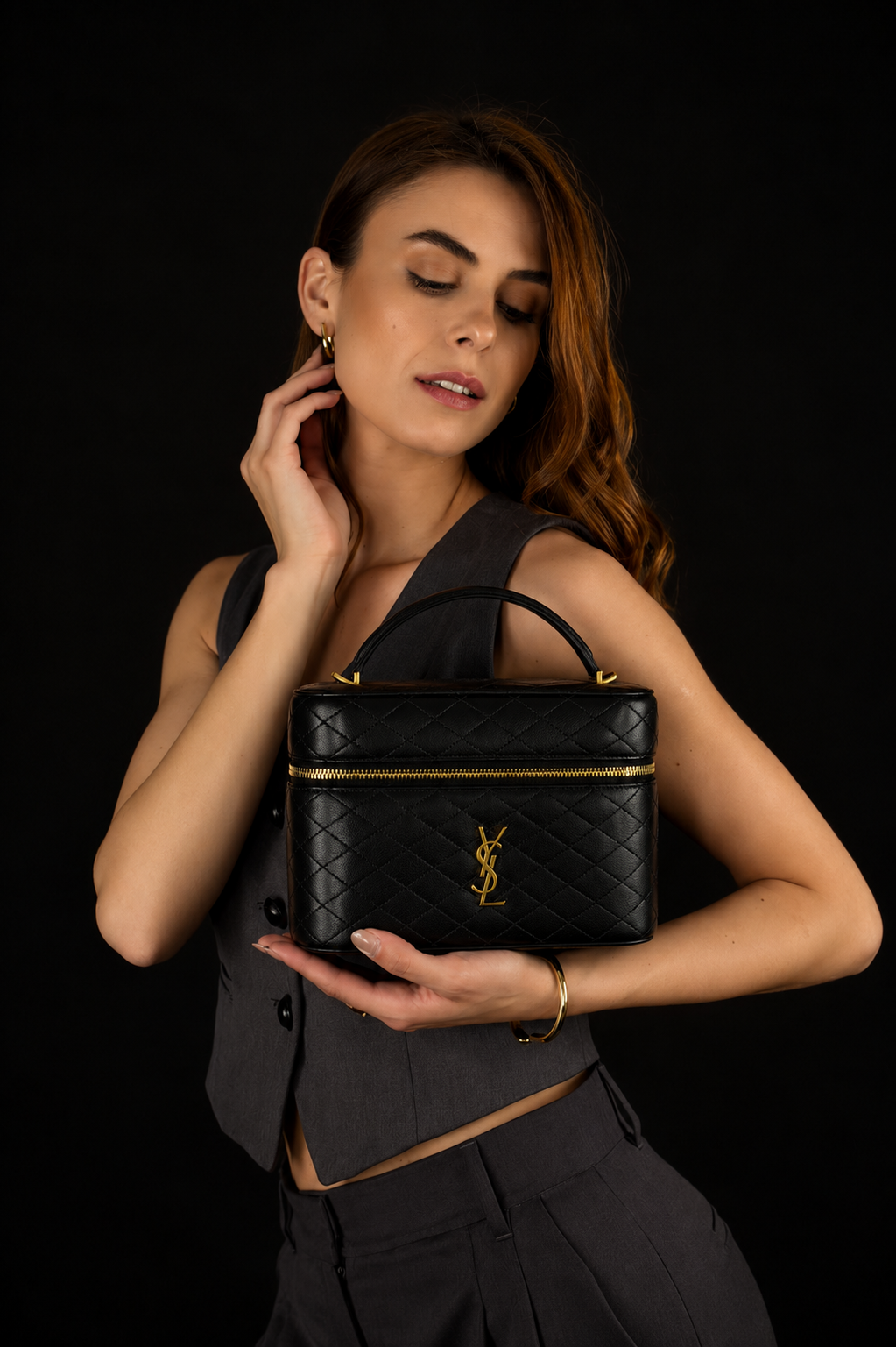 SAINT LAURENT GABY VANITY BAG IN LEATHER