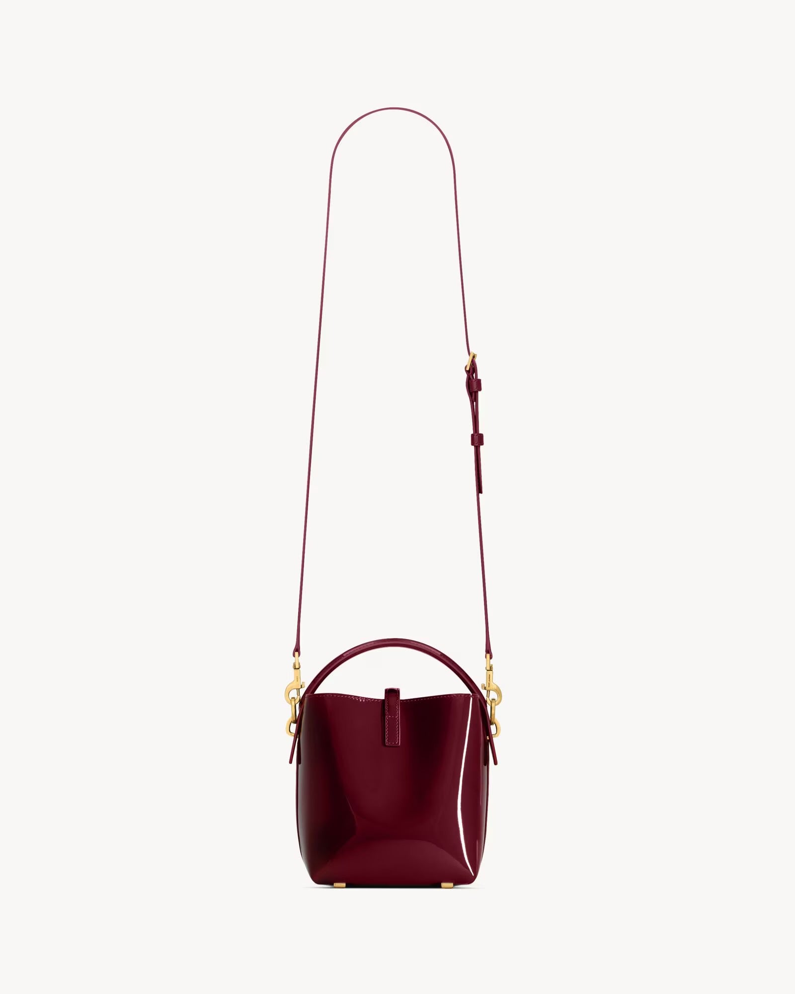 BORSA SAINT LAURENT LE 37 MINI IN PELLE LUCIDA RED